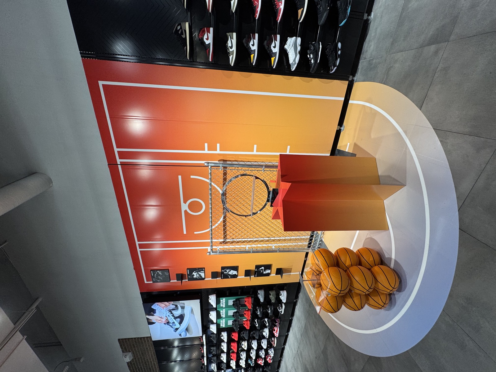 Dick's basketball interior display wall