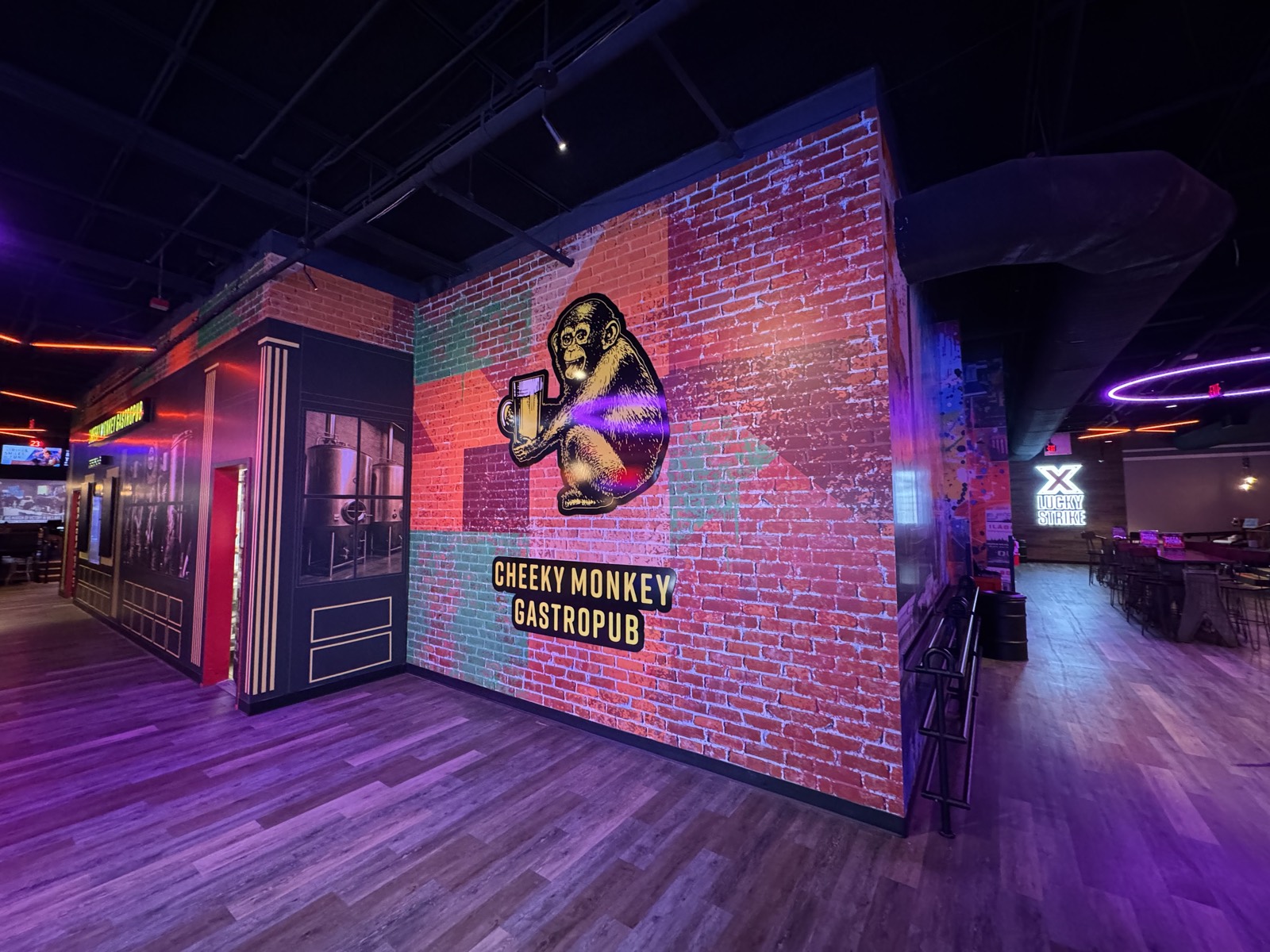 Restaurant interior wall mural graphics