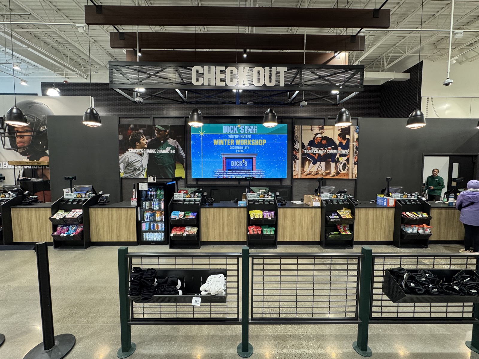 Sporting goods retail interior signage and graphics